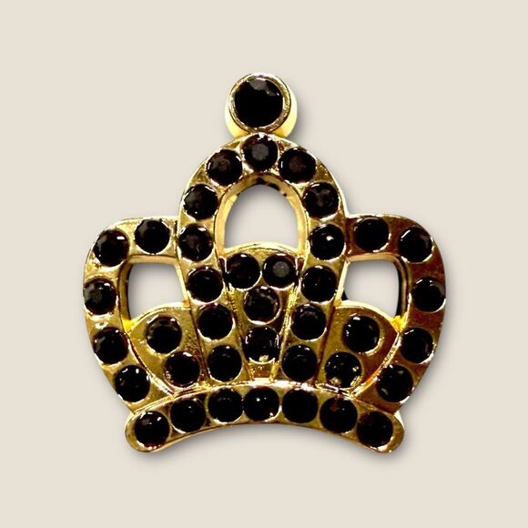 Socks, Crocs & Other Shoe Charms Set of 9 ~ Bling Rhinestones Black & Gold - Picture 4 of 10